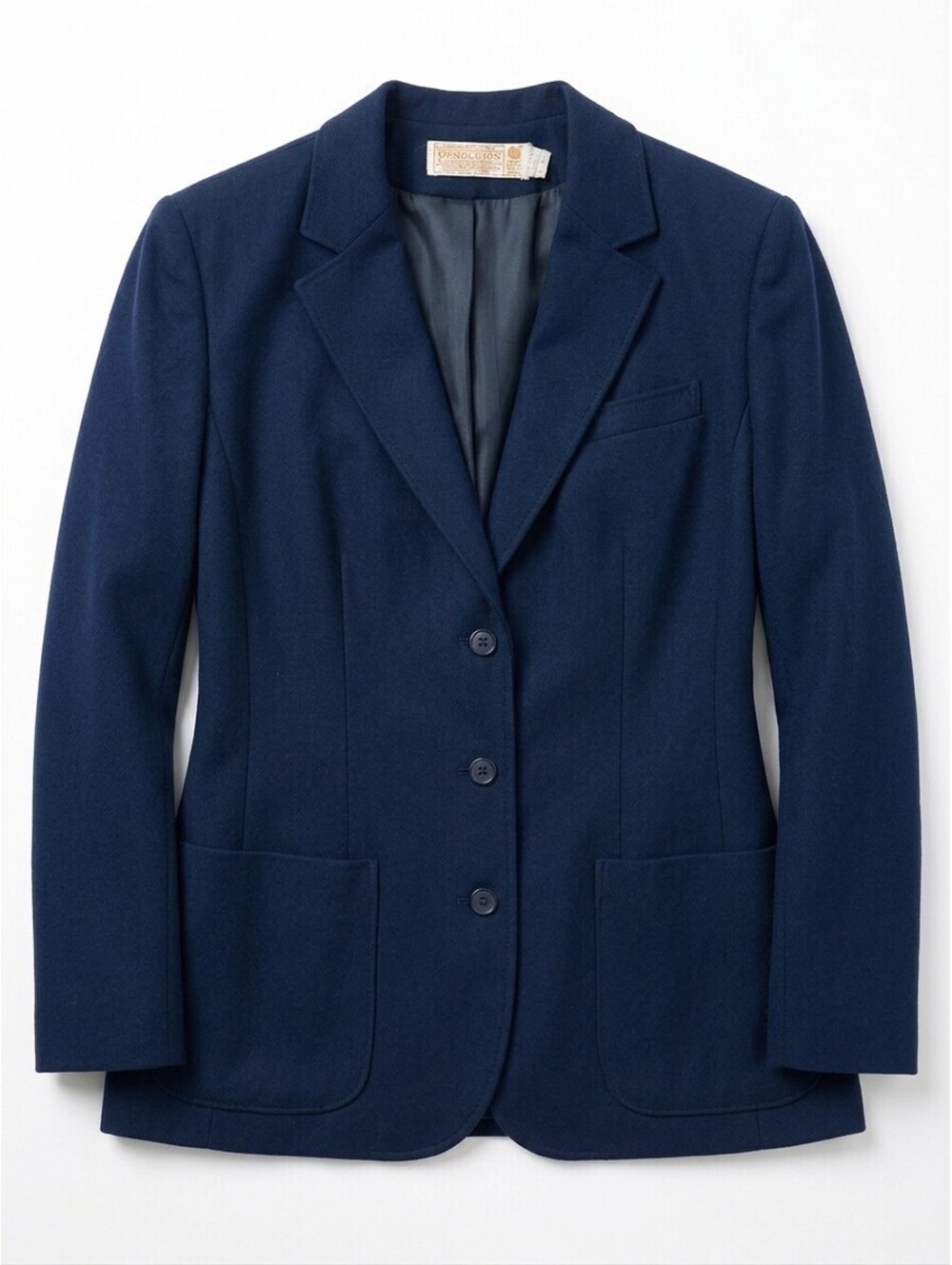 Pendleton Womens Navy Virgin Wool Blazer Size 6 USA 3 Button Jacket